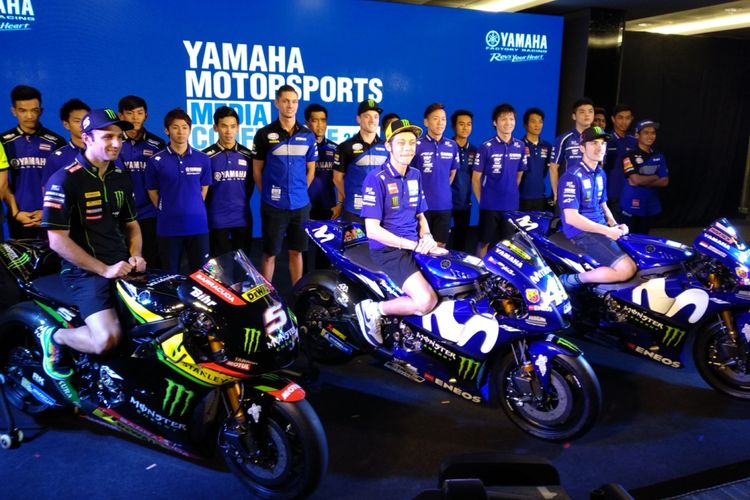 Yamaha memperkenalkan line up pebalap mereka di berbagai kompetisi dunia, Kamis (15/2/2018).