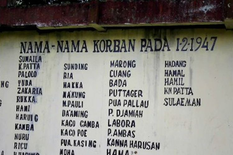 Monumen korban 40.000 jiwa di Galung lombok Tinambung Polewali Mandar, Sulawesi Barat. 