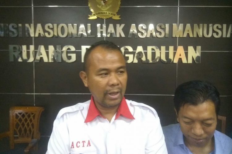 Ketua Advokat Cinta Tanah Air (ACTA) Kris Ibnu di Komnas HAM, Senin (2/10/2017).