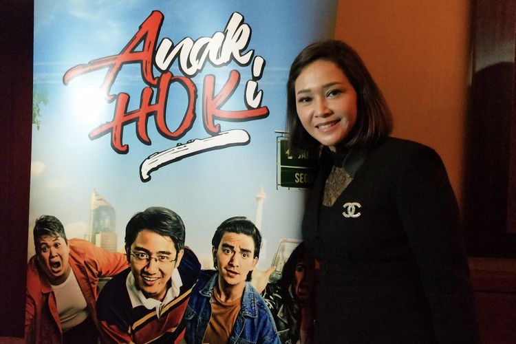 Artis musik Maia Estianty saat ditemui di nonton bareng film Anak Hoki di XXI Plaza Senayan, Jakarta Pusat, Kamis (21/2/2019).