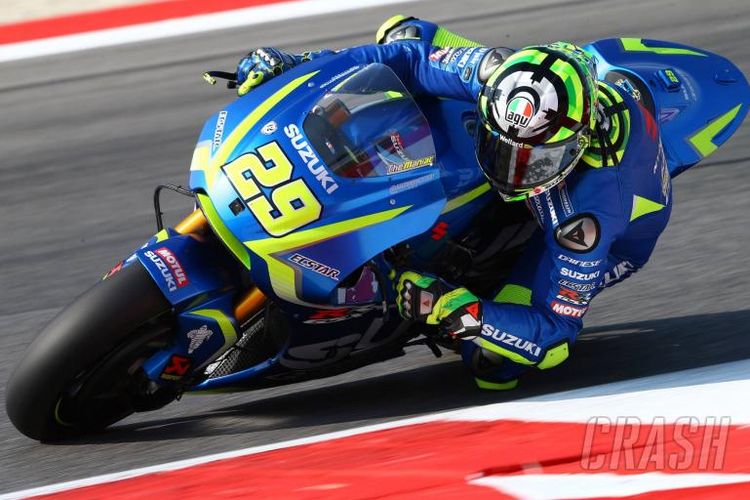 Pebalap Suzuki Ecstar Andrea Iannone menjadi yang tercepat saat sesi latihan bebas pertama atau free practice 1 GP Valencia di Sirkuti Ricardo Tormo, Jumat (10/11/2017).