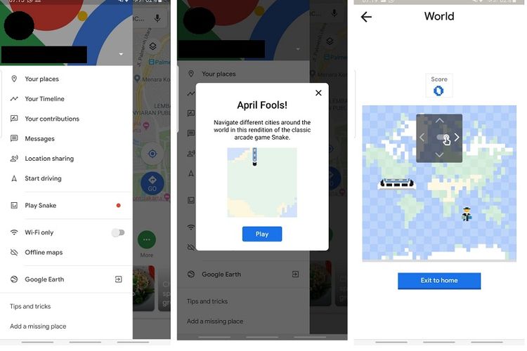 Google Maps menghadirkan game Snake versi kereta yang hadir tepat di April Mop