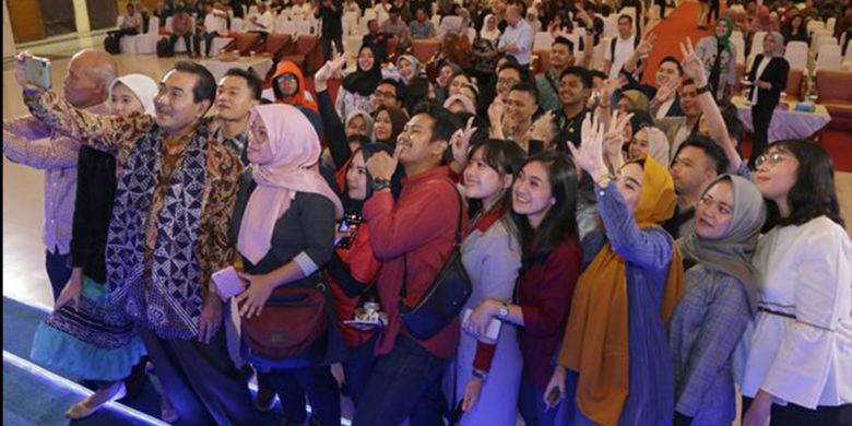 Suprajarto Dirut BRI usai memberikan kuliah umum ?Leaders of the Future? kepada sivitas akademika Universitas Padjadjaran yang digelar di Grha Sanusi Hardjadinata Unpad, Bandung, (20/2/2019).