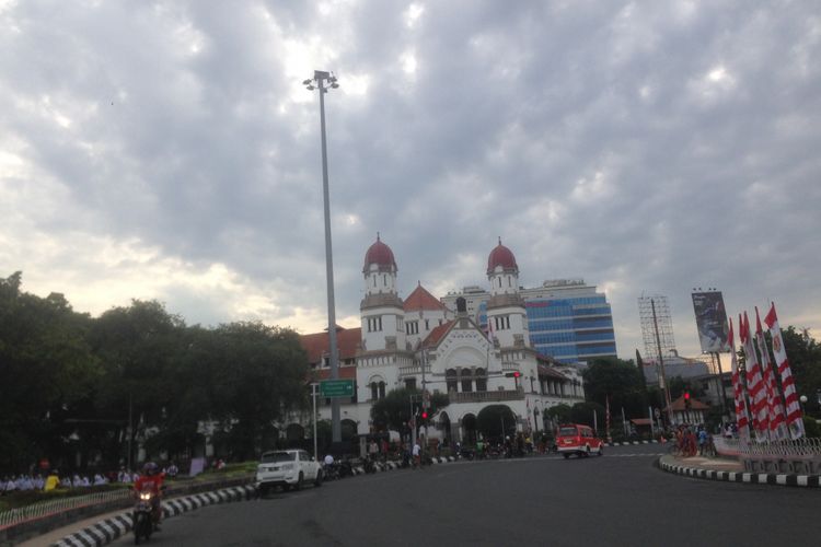 Gedung Lawang Sewu, di Kota Semarang, Jawa Tengah,  Jumat (28/12/2018). Lawang Sewu menjadi salah satu gedung cagar budaya kemudian dialihfungsikan menjadi museum. Gedung ini menjadi landmark Kota Semarang, pada 2018 dikunjungi lebih dari 1 juta wisatawan.