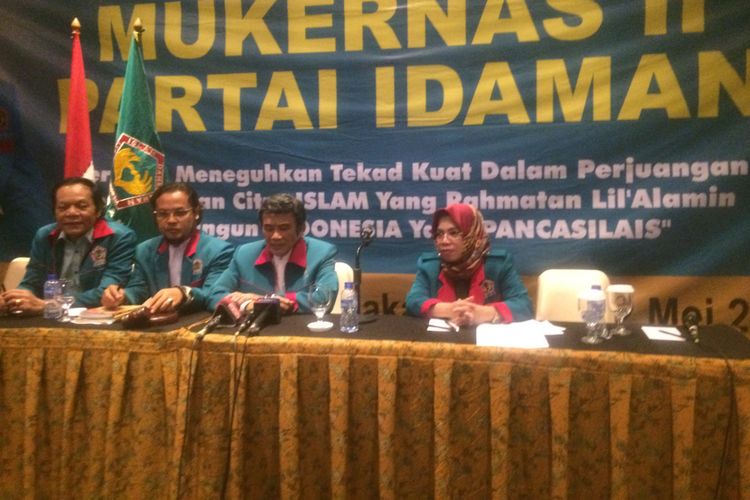 Konferensi Pers Partai Idaman di Hotel Royal Kuningan, Jakarta, Jumat (11/5/2018).