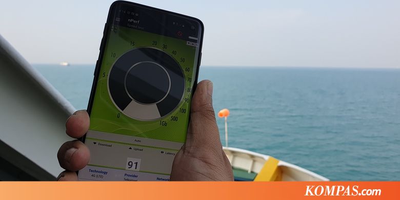 Tes Kecepatan Internet Telkomsel Saat Menyeberangi Selat Sunda
