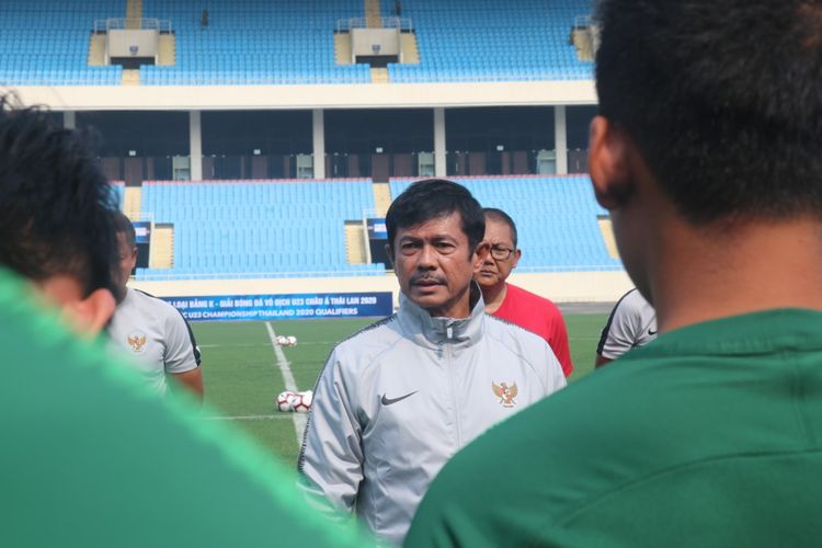 Pelatih tim nasional U-23 Indonesia, Indra Sjafri. 