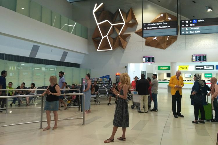 Bandara di Perth, Minggu (4/2/2018).