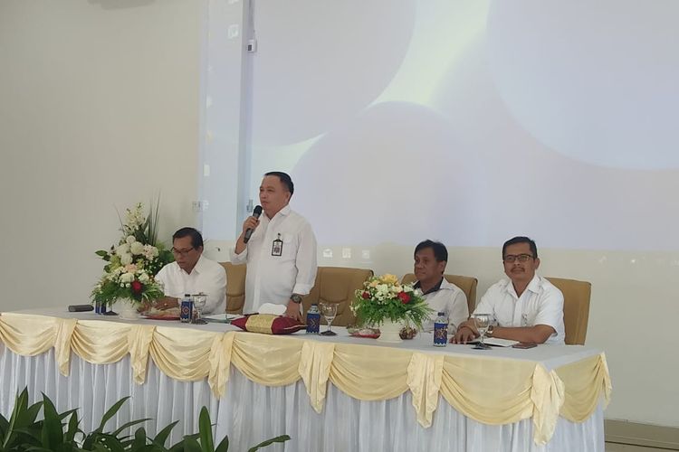 Pokja Saber Pungli Kementerian PUPR Gelar Sosialisasi di BPJN X Kupang, Senin (11/3/2019).