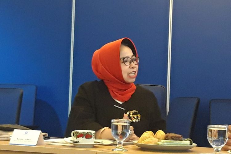 Deputi Gubernur Bank Indonesia (BI) Rosmaya Hadi saat berkunjung ke redaksi Kompas.com di Menara Kompas, Jakarta, Rabu (31/7/2019). 