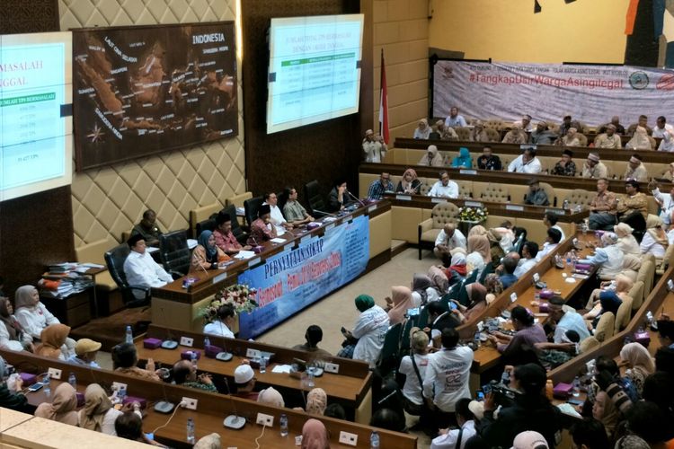 Diskusi tentang DPT Bermasalah: Pemilu 2019 Berpotensi Chaos! yang digelar di Kompleks Parlemen Senayan, Jakarta, Selasa (9/4/2019). 