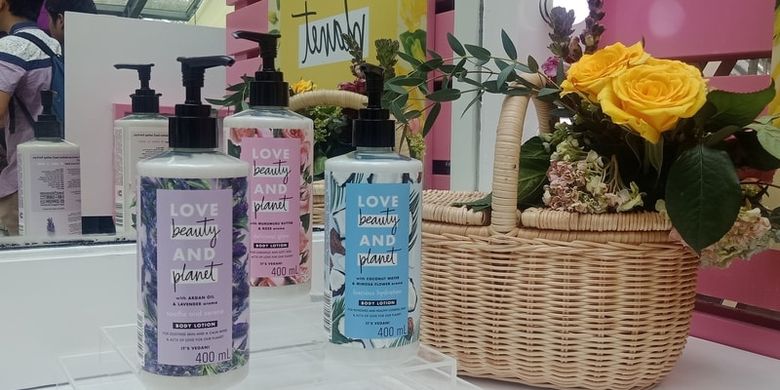 Rangkaian produk kecantikan Love Beauty and Planet yang diluncurkan Rabu (17/7/2019).