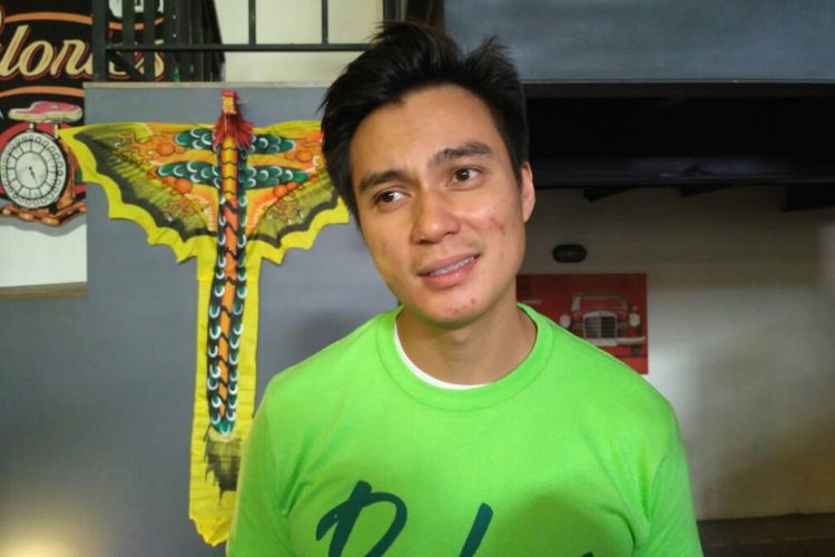 Artis peran Baim Wong dalam jumpa pers di kawasan Cipete, Jakarta Selatan, Selasa (12/3/2019).