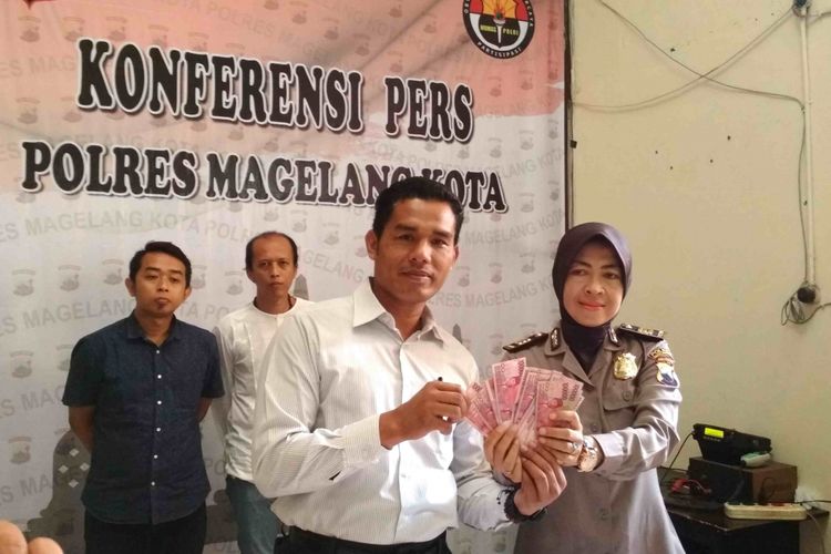 Gelar perkara dugaab tipikor pengajuan dan pencairan KUR BRI unit Botton Kota Magelang, Jawa Tengah, di Polres Magelang Kota, Kamis (11/10/2018).