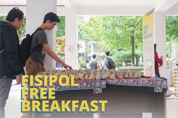 Program Fisipol Free Breakfast di Fisipol UGM setiap pekan ujian tiba.