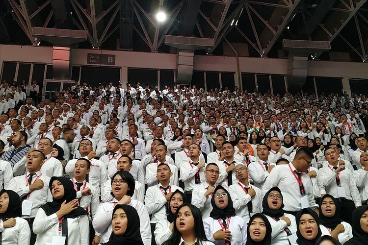 Kementerian Pendayagunaan Aparatur Negara dan Reformasi Birokrasi (Kemenpan RB) menyelenggarakan Presidential Lecture di Gedung Istora Senayan, Komplek Gelora Bung Karno (GBK), Jakarta, Rabu (24/7/2019).