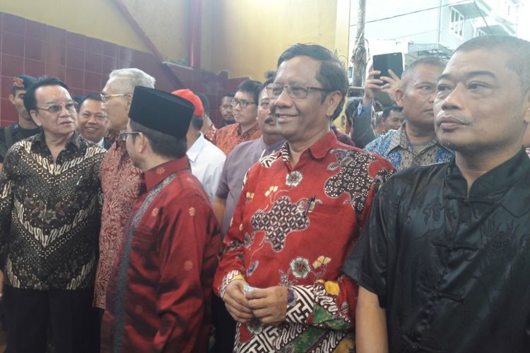 Sejumlah tokoh nasional menyambangi Vihara Dharma Bakti, Glodok, Jakarta Barat, pada Jumat (16/2/2018)