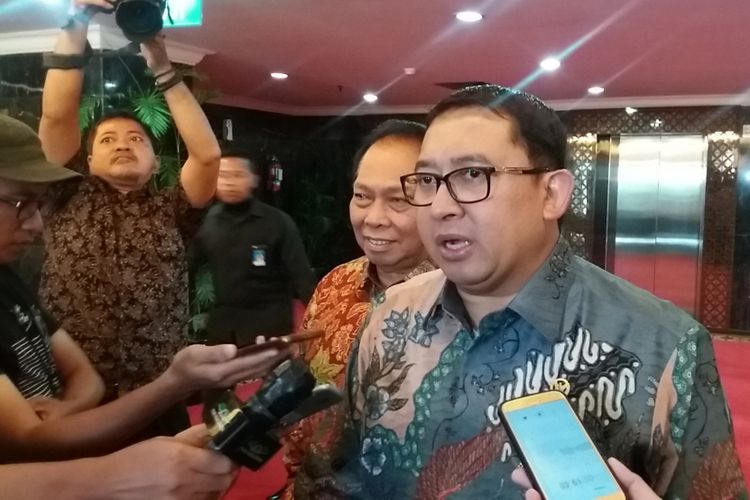 Wakil Ketua DPR RI Fadli Zon di Kompleks Parlemen, Senayan, Jakarta, Rabu (13/12/2017).