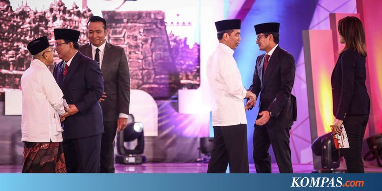 Quick Count Kompas Data 52,30 Persen: Jokowi-Ma'ruf 55 Persen, Prabowo-Sandiaga 45 Persen