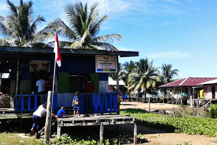 PAUD Bela Negara yang didirikan para relawan di wilayah perbatasan Desa Batang, Kecamatan Sebatik Indik, Kabupaten Nunukan.
