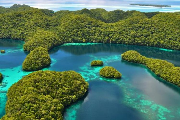 Gugusan pulau di Palau.