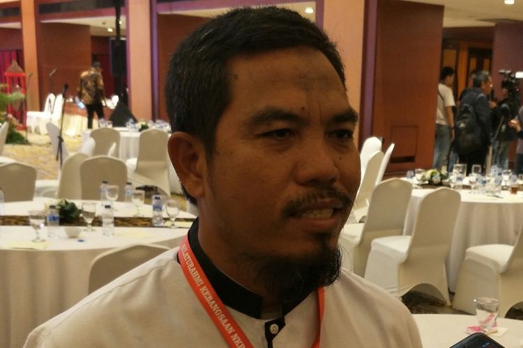 Mantan Narapidana Kasus Bom Makasaar 2003, Muhtar Daeng Lau di Hotel Borobudur, Jakarta, Rabu (28/2/2018)