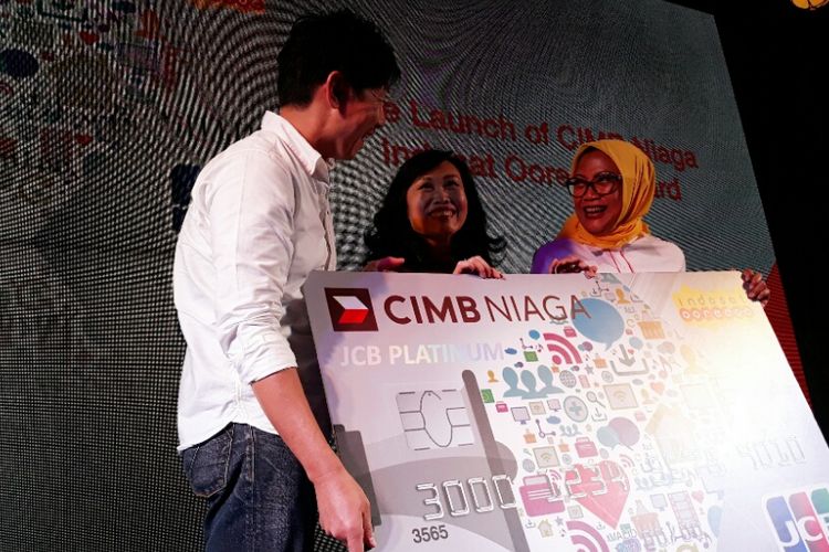 Peluncuran kartu kredit CIMB Niaga Indosat Ooredoo dengan prinsipal JCB, Kamis (19/4/2018).