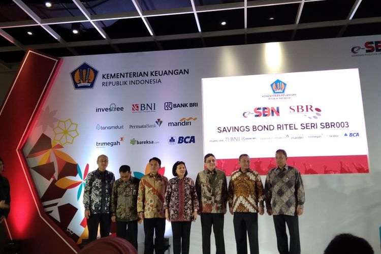 Pemerintah secara resmi meluncurkan Savings Bond Retail Seri 003 (SBR) 003 di Jakarta, Senin (14/5/2018).