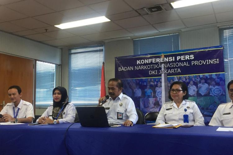 Rilis Narkoba di Badan Narkotika Nasional Provinsi (BNNP) DKI Jakarta, di Kuningan, Jumat (20/12/2018).
