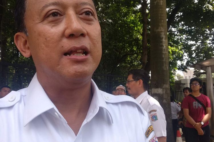 Kepala Dinas Bina Marga DKI Jakarta Hari Nugroho di Senayan, Jakarta Pusat, Kamis (28/2/2019).