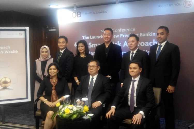 Konferensi pers UOB Smart Risk di Hotel Kempinski Jakarta, Selasa (12/9/2017).