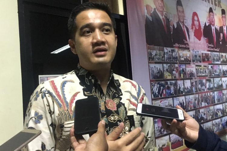 Doddy Akhmadsyah seusai jalani pemeriksaan di Bawaslu Jakarta Barat, Kamis (21/2/2019)