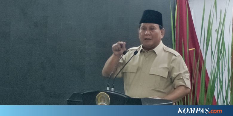 Prabowo: Saya Mohon, TNI-Polri Jangan Jadi Pembela Salah Satu ...