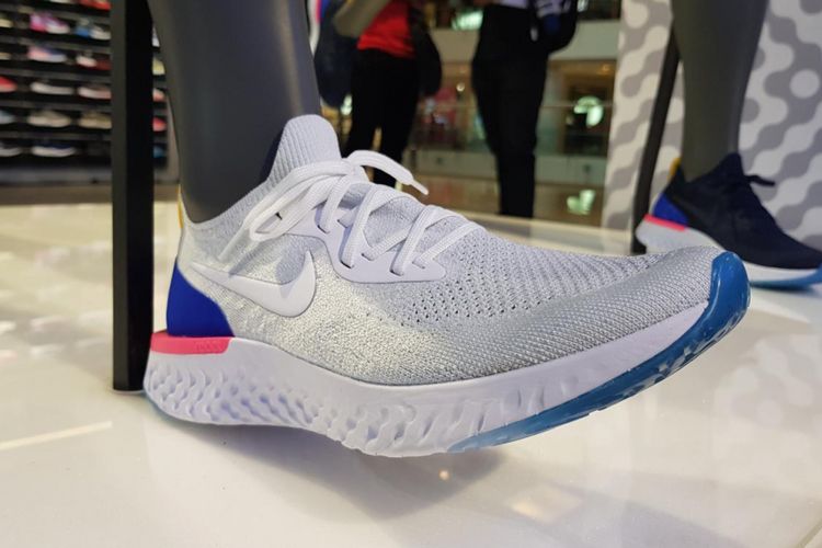 Nike Epic React Flyknit saat peluncuran di Planet Sports, Grand Indonesia, Jakarta, Kamis (22/2/2018).