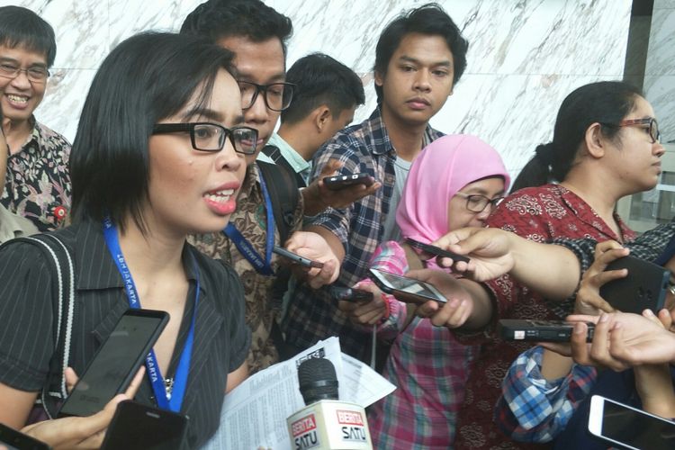 Pengacara Publik LBH Jakarta Jeanny Sirait di Gedung Wisma Mulia 2, Jalarta. Jumat (14/12/2018)