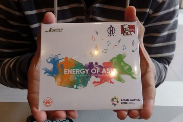 Album fisik Asian Games 2018: Energy of Asia resmi diluncurkan oleh Inasgoc dan ASIRI di KFC Kemang, Jakarta Selatan, pada Kamis (19/7/2018).