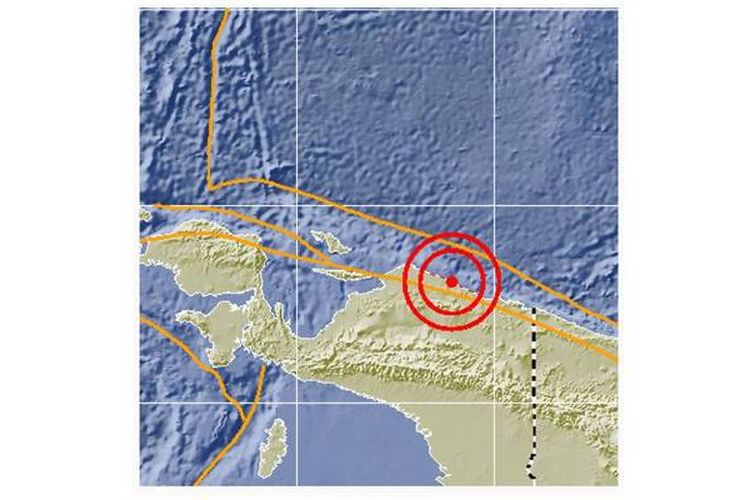 Gempa bermagnitudo 5,7 mengguncang Kabupaten Sarmi, Papua, Jumat (15/6/2018) sekitar pukul 07.57 WIT. Gempa di kabupaten di utara Papua ini tidak berpotensi tsunami.