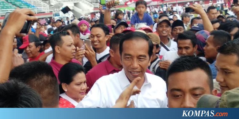 Kampanye di Jember, Jokowi Minta Masyarakat Ikut Lawan Berita Bohong