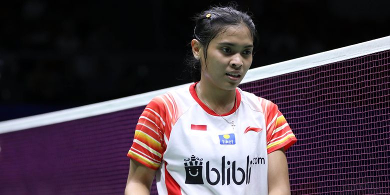 Gregoria Mariska Tunjung melakoni babak perempat final Piala Sudirman 2019 di Guangxi Sports Center, Nanning, China, Jumat (24/5/2019).