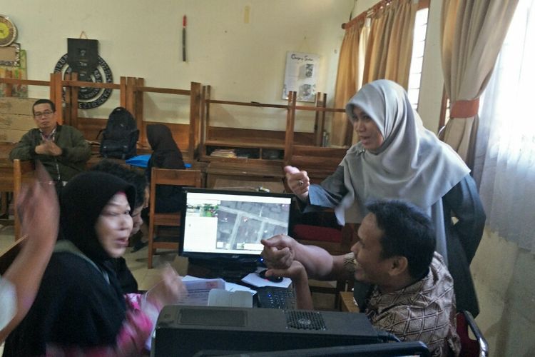 Suasana PPDB di SMAN 1, Jalan Nusantara, Depok, Rabu (19/6/2019).