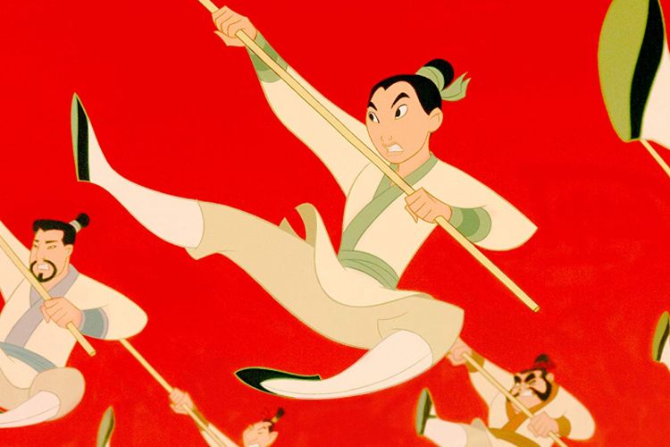 Mulan versi animasi dengan aktris Mingna Wen sebagai pengisi suara sosok Hua Mulan. Film ini dirilis pada 1998.