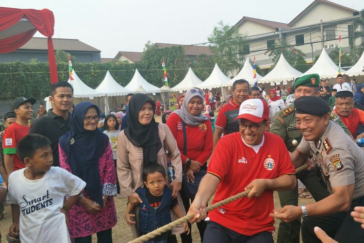 Gubernur DKI Jakarta, Anies Baswedan di Lebak Bulus II, Jakarta Selatan, Sabtu (17/8/2019).