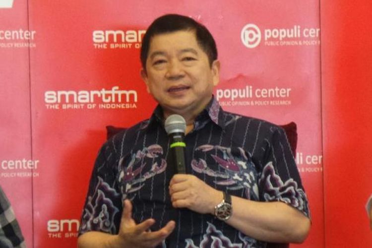Anggota Dewan Pertimbangan Presiden, Suharso Monoarfa, dalam sebuah diskusi Smart FM, di Jakarta Pusat, Sabtu (26/9/2015).