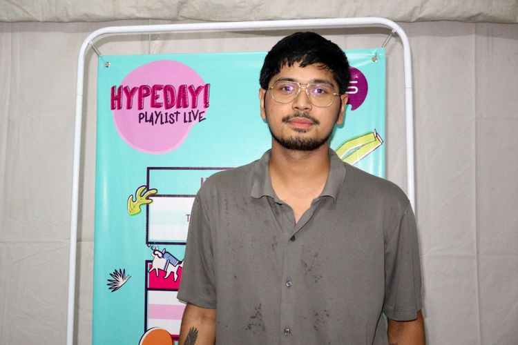 Penyanyi Petra Sihombing disela acara peluncuran Hyphone di HypeDay Playlist Live, di Livespace SCBD, Jakarta Selatan, Sabtu (20/10/2018).