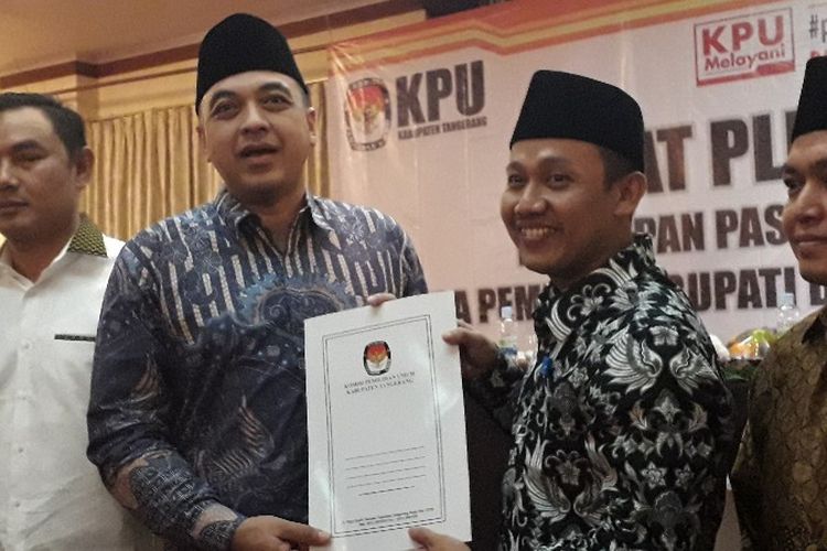 Ahmed Zaki Iskandar dan Mad Romli terpilih sebagai Bupati dan Kabupaten Tangerang dalam rapat pleno yang dilakukan pada Selasa (24/7/2018) di Arya Duta Hotel, Karawaci, Tangerang.