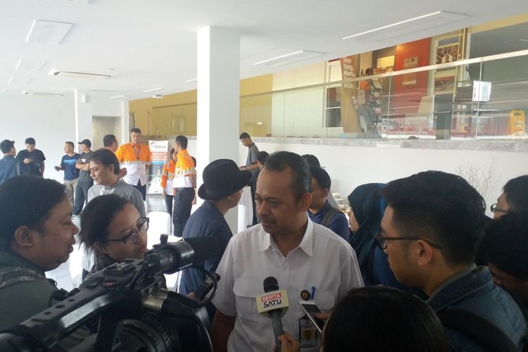 Direktur Bina Penataan Bangunan Kementerian PUPR Iwan Suprijanto seusai pemaparan pengerjaan venue olahraga untuk Asian Games di Gelora Bung Karno, Jakarta, Rabu (9/5/2018).
