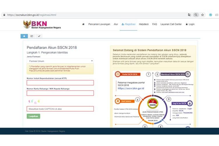 Registrasi Akun Sscn Untuk Cpns 2018 Sudah Bisa Dilakukan Ini