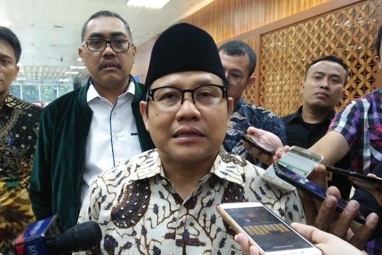 Ketua Umum Partai Kebangkitan Bangsa (PKB) Muhaimin Iskandar di Kompleks Parlemen, Senayan, Jakarta, Jumat (30/8/2019).