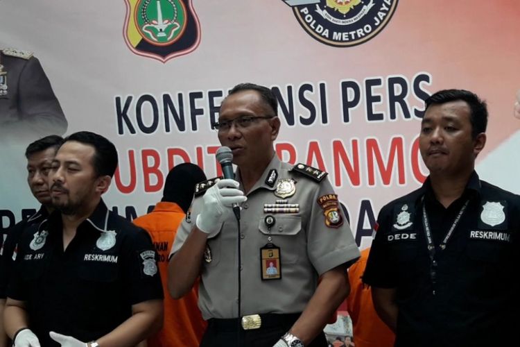 Polisi merilis penangkapan kasus prostitusi di Apartemen Kalibata City, Jakarta Selatan, Kamis (29/3/2018).