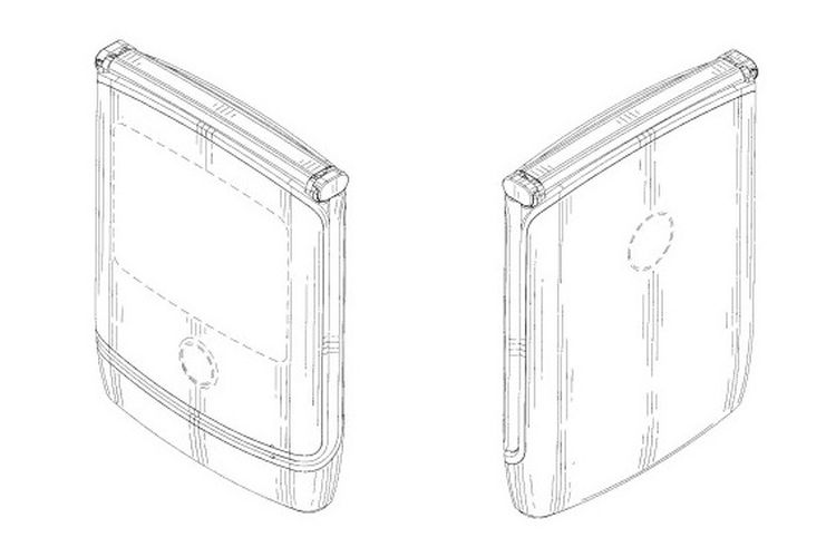 Ilustrasi lipatan ponsel lipat Razr